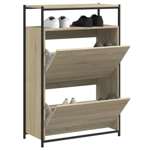 Skoreol 75x34x112 cm konstrueret træ sonoma-eg