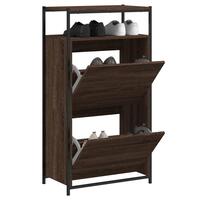 Skoreol 60x34x112 cm konstrueret træ brun egetræsfarve