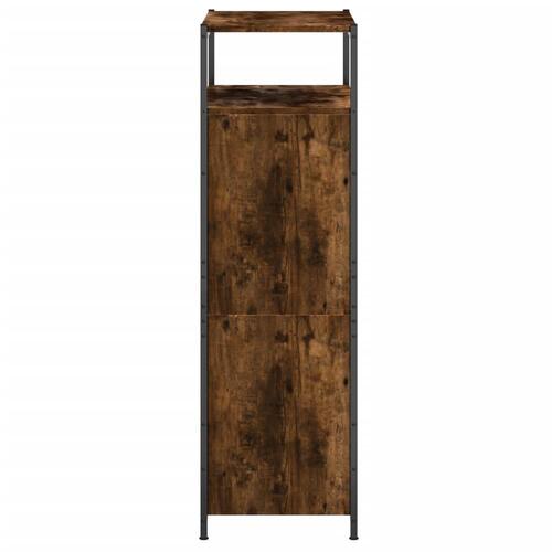 Skoreol 60x34x112 cm konstrueret træ røget egetræsfarve