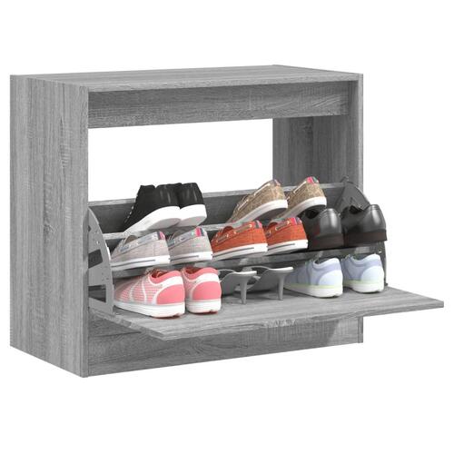 Skoskab 80x42x69 cm konstrueret træ grå sonoma-eg