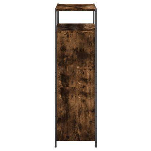 Skoreol 75x34x112 cm konstrueret træ røget egetræsfarve