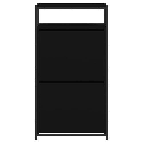 Skoreol 60x34x112 cm konstrueret træ sort