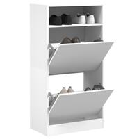 Skoreol 60x34x116 cm konstrueret træ hvid