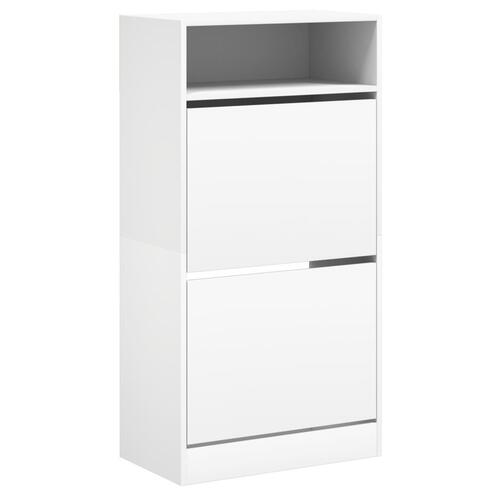 Skoreol 60x34x116 cm konstrueret træ hvid