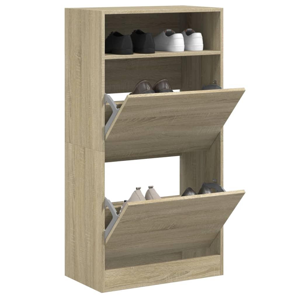Skoreol 60x34x116 cm konstrueret træ sonoma-eg