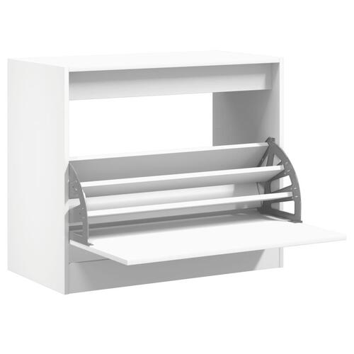 Skoskab 80x42x69 cm konstrueret træ hvid