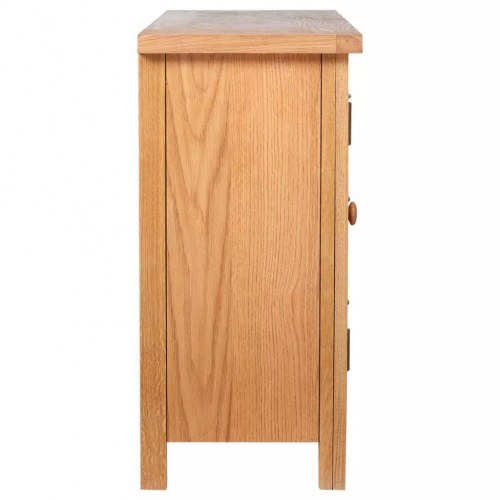 Skænk med 3 skuffer 110x33,5x70 cm massivt egetræ