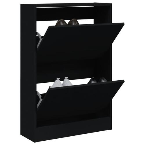 Skoreol 60x21x87,5 cm konstrueret træ sort
