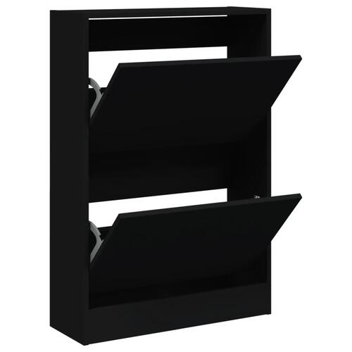 Skoreol 60x21x87,5 cm konstrueret træ sort