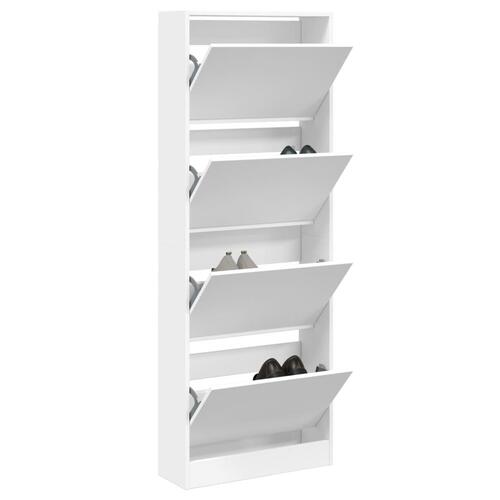 Skoreol 60x21x163,5 cm konstrueret træ hvid