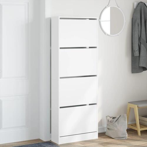 Skoreol 60x21x163,5 cm konstrueret træ hvid