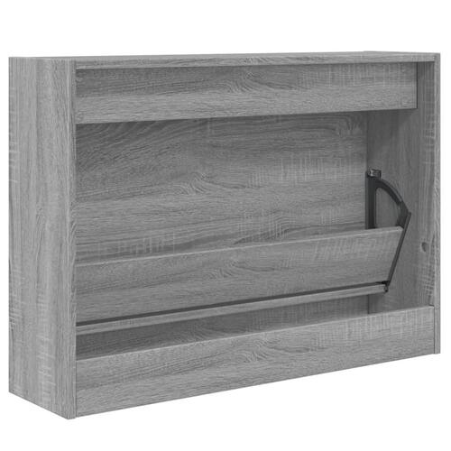 Skoskab 80x21x57 cm konstrueret træ grå sonoma-eg