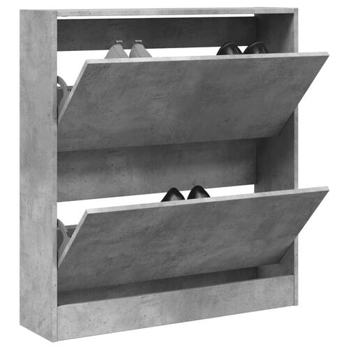 Skoreol 80x21x87,5 cm konstrueret træ betongrå