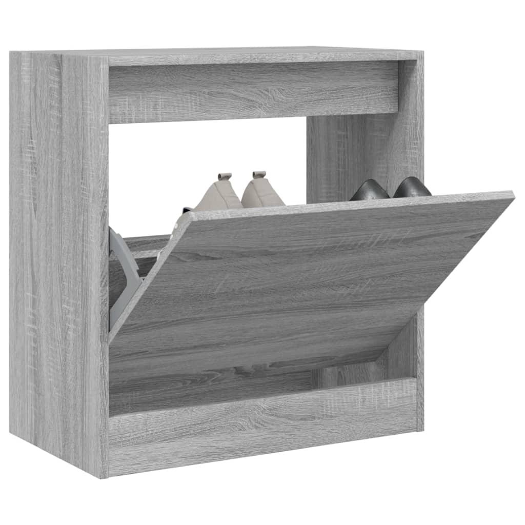 Skoreol 60x34x63,5 cm konstrueret træ grå sonoma-eg