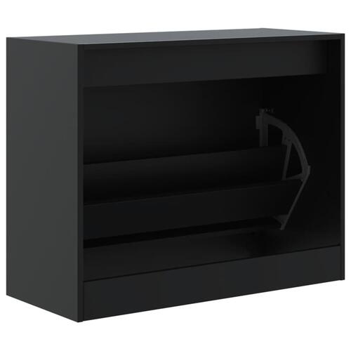 Skoreol 80x34x63 cm konstrueret træ sort