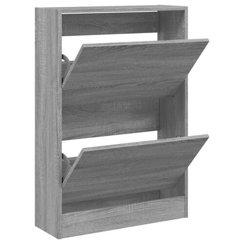 Skoreol 60x21x87,5 cm konstrueret træ grå sonoma-eg