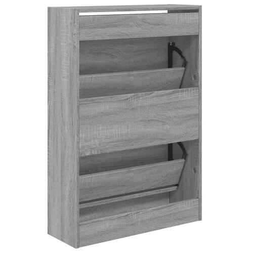 Skoreol 60x21x87,5 cm konstrueret træ grå sonoma-eg