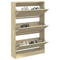 Skoreol 80x21x125,5 cm konstrueret træ sonoma-eg