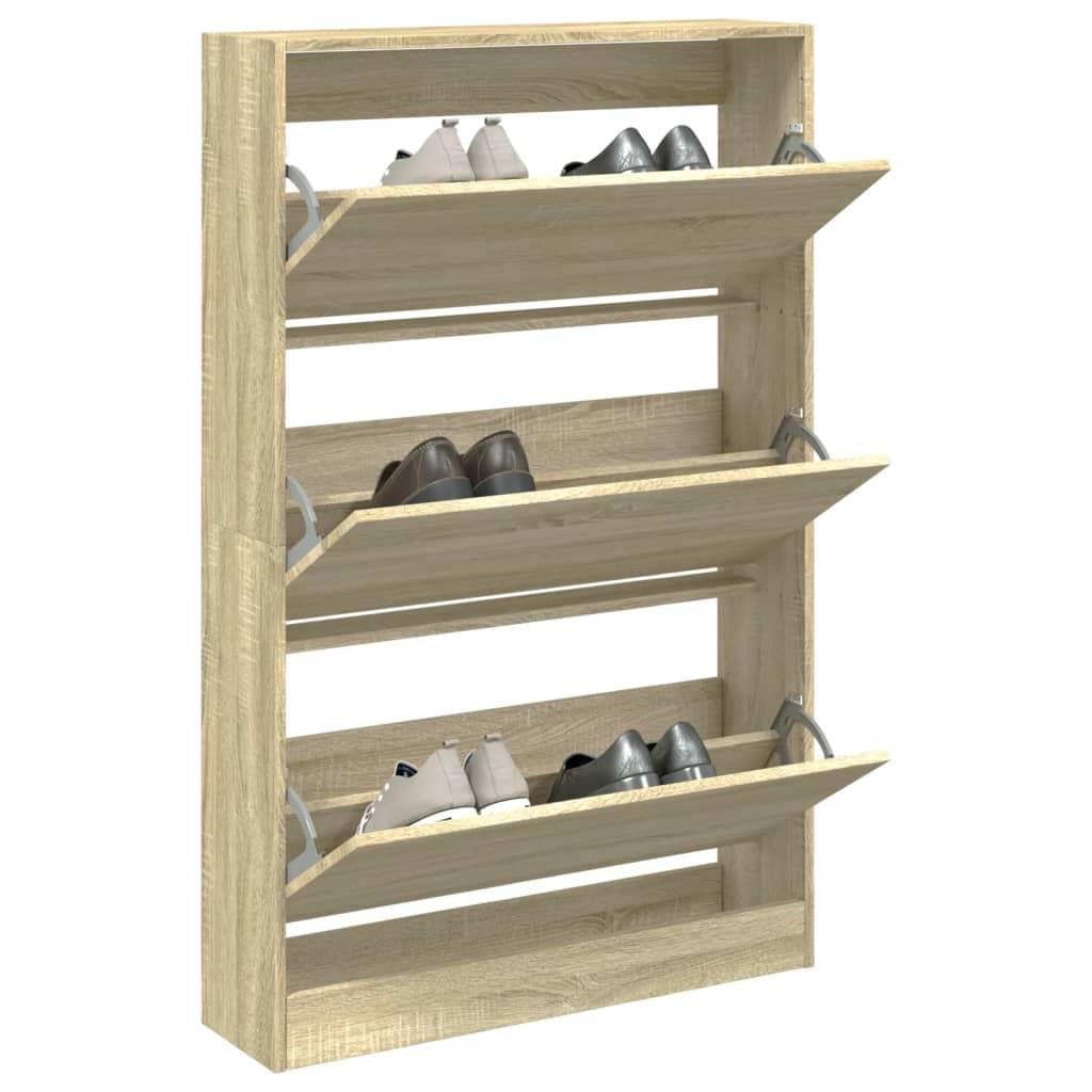 Skoreol 80x21x125,5 cm konstrueret træ sonoma-eg
