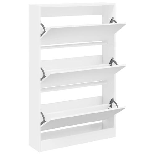 Skoreol 80x21x125,5 cm konstrueret træ hvid