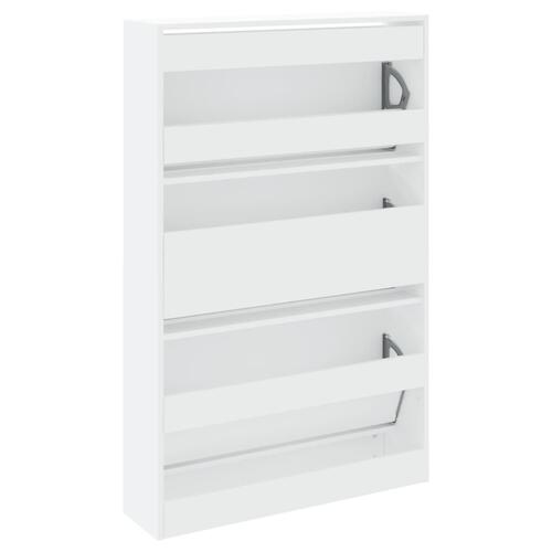 Skoreol 80x21x125,5 cm konstrueret træ hvid