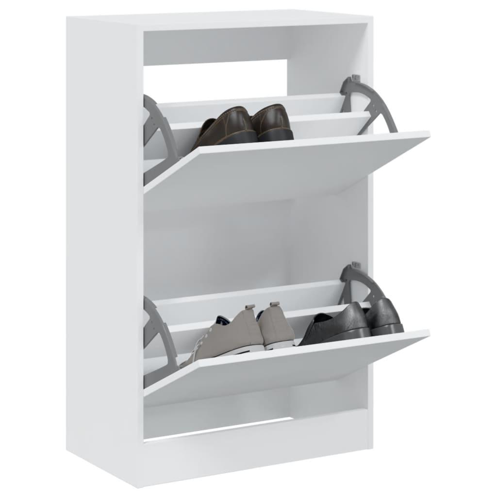Skoreol 60x34x96,5 cm konstrueret træ hvid
