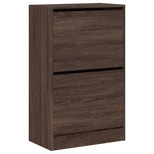 Skoreol 60x34x96,5 cm konstrueret træ brun egetræsfarve