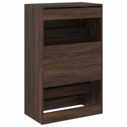Skoreol 60x34x96,5 cm konstrueret træ brun egetræsfarve