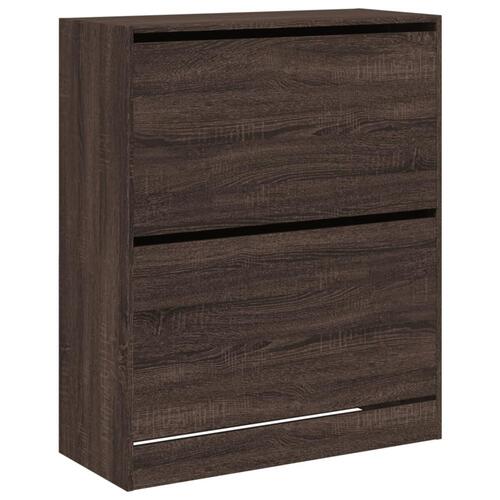 Skoreol 80x34x96,5 cm konstrueret træ brun egetræsfarve