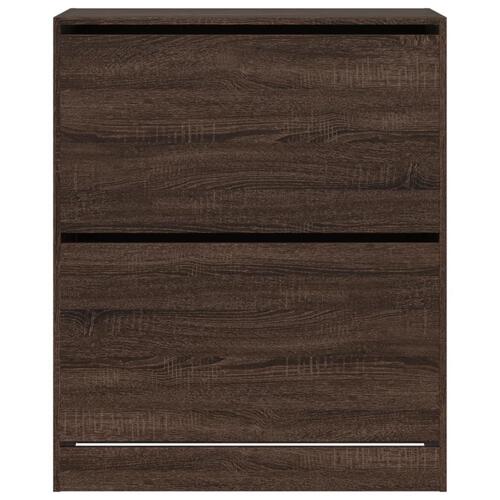 Skoreol 80x34x96,5 cm konstrueret træ brun egetræsfarve