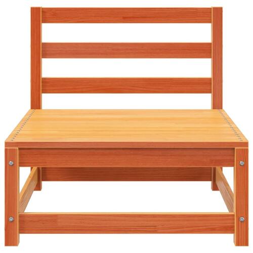 2-personers havesofa m. fodskammel massivt fyrretræ gyldenbrun