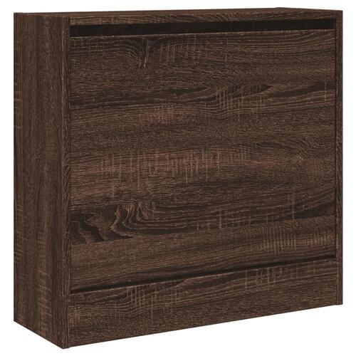 Skoreol 60x21x57 cm konstrueret træ brun egetræsfarvet