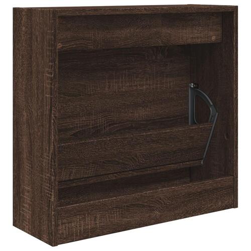 Skoreol 60x21x57 cm konstrueret træ brun egetræsfarvet