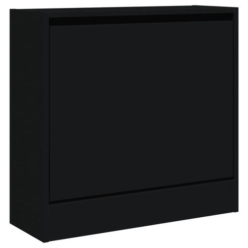 Skoreol 60x21x57 cm konstrueret træ sort