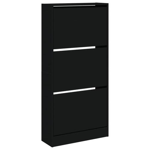 Skoreol 60x21x125,5 cm konstrueret træ sort