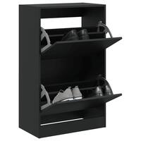 Skoreol 60x34x96,5 cm konstrueret træ sort
