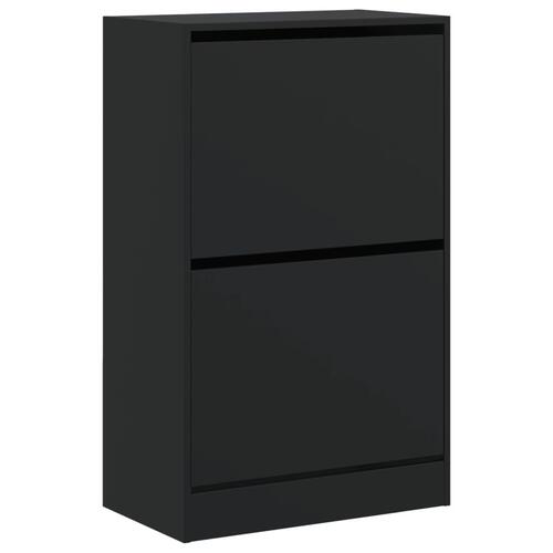 Skoreol 60x34x96,5 cm konstrueret træ sort