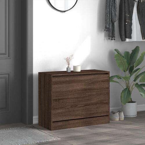 Skoreol 80x34x63 cm konstrueret træ brun egetræsfarve