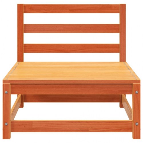 Hjørnemodul til havesofa uden armlæn 70×70×67 cm - massivt fyrretræ, brun