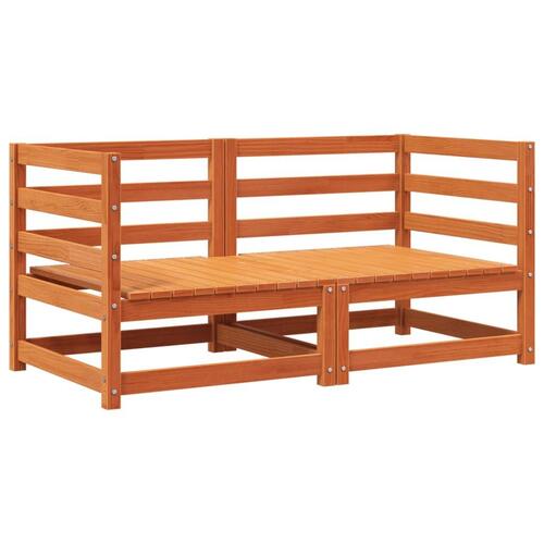 Hjørnemoduler til havesofa 2 stk. 70x70x67 cm massivt træ brun