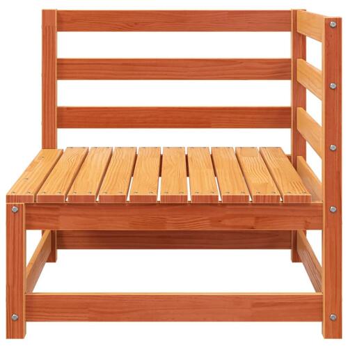 Hjørnemoduler til havesofa 2 stk. 70x70x67 cm massivt træ brun