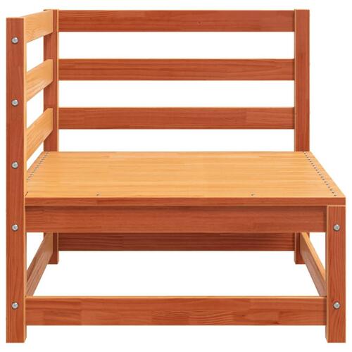 Hjørnemoduler til havesofa 2 stk. 70x70x67 cm massivt træ brun