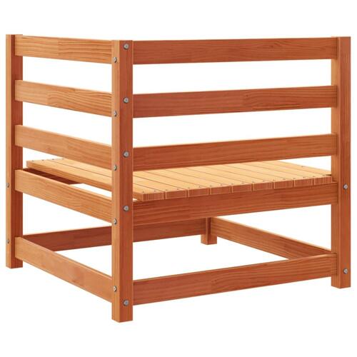 Hjørnemoduler til havesofa 2 stk. 70x70x67 cm massivt træ brun