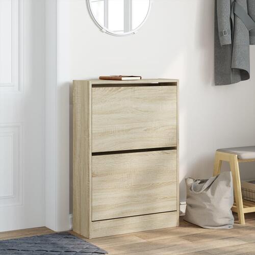 Skoreol 660x21x87,5 cm konstrueret træ sonoma-eg