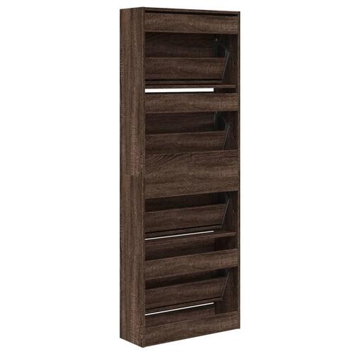 Skoreol 60x21x163,5 cm konstrueret træ brun egetræsfarve