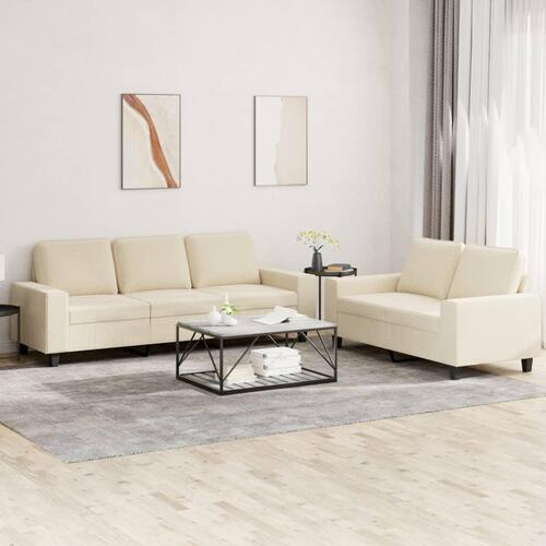 2 personers sofa stof cremefarvet