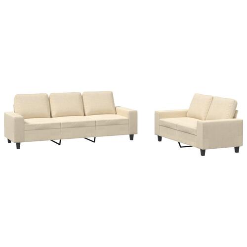 2 personers sofa stof cremefarvet