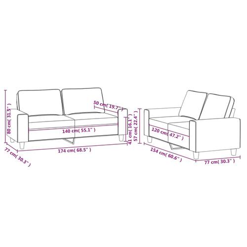 2 personers sofa stof brun