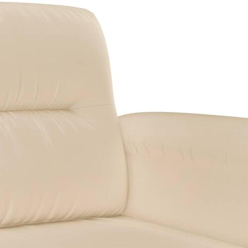 2 personers sofa med hynder mikrofiberstof cremefarvet