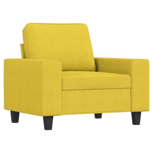 Sofasæt 4 dele stof lysegul